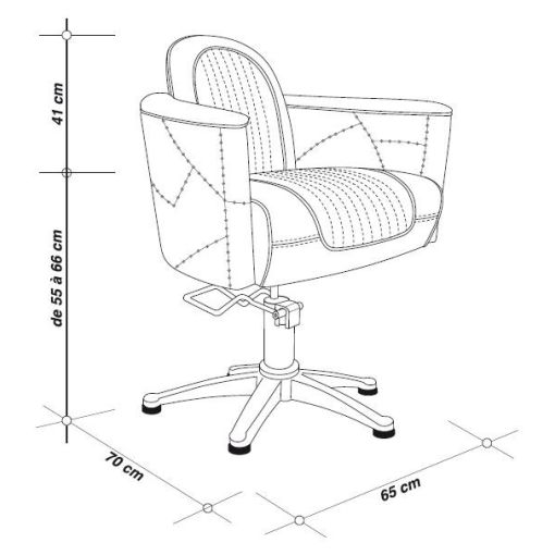 Fauteuils pour coiffeur qualité professionnelle modèle falcon coloris noir