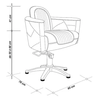 Plan fauteuils pour coiffeur qualité professionnelle modèle falcon