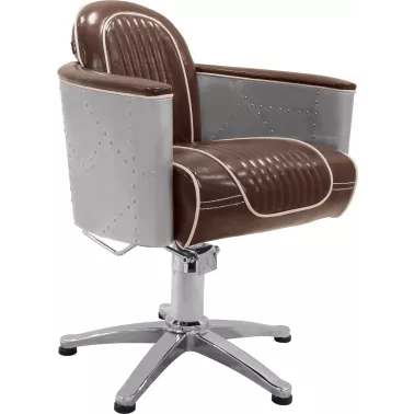  Fauteuils pour coiffeur qualité professionnelle modèle falcon coloris marron vieilli