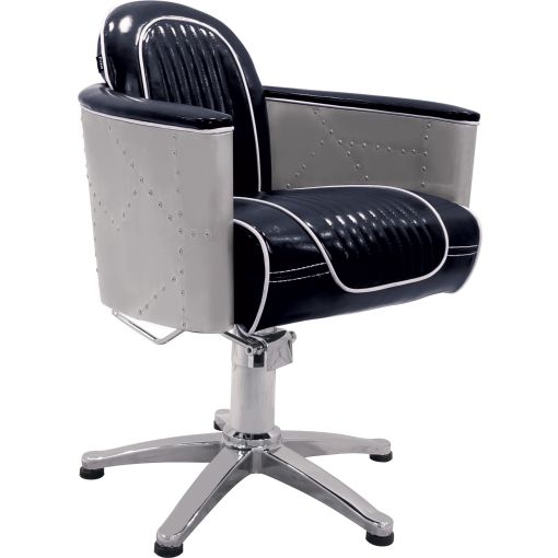 Fauteuils pour coiffeur qualité professionnelle modèle falcon coloris noir