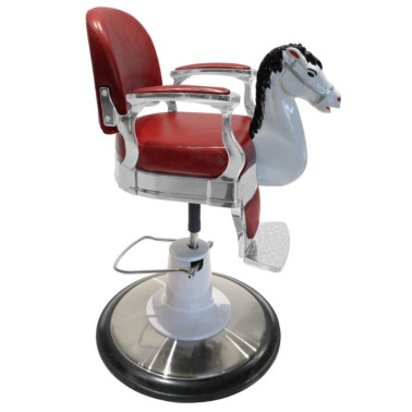 Fauteuil enfant barbier vintage avec animaux pour salon de coiffure et barber