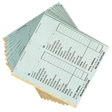 Carnet de caisse double pour salon de coiffure avec numéro 
