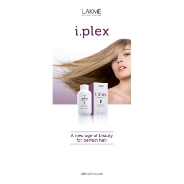 Affiche iplexpour salon de coiffure, protège pendant la déco, coloration, permanente. phase 2Lakmé 