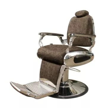 Fauteuil de barbier vintage pour salon de coiffure ou barber shop modèle Arrow marron