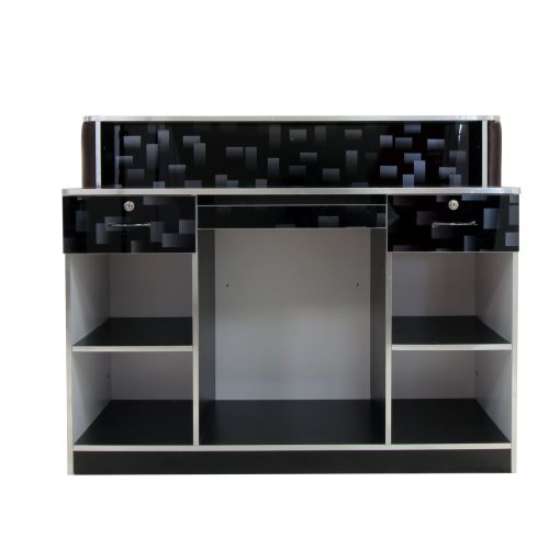 Caisse pour salon de coiffure. Comptoir pour coiffeur modèle livingston coloris noir