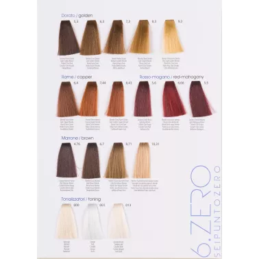 nuancier  Coloration professionnelle pour cheveux sans ammoniaque Krompure