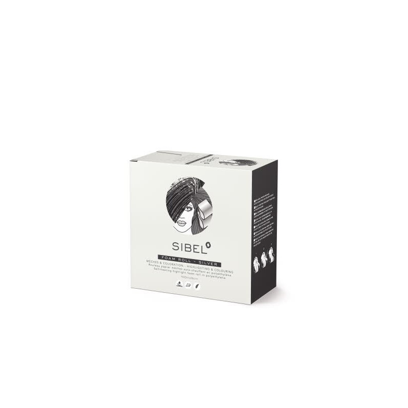 Papier mèches en rouleau pour créer des meches cheveux professionnelles marque sibel foam roll