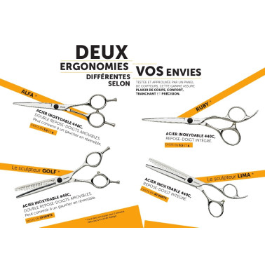 Ciseau Sculpteur cheveux pour coiffeur Modèle : Lima