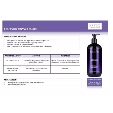 Fiche shampoing professionnel pour cheveux lisses et raides  Perfect Smooth marque take over