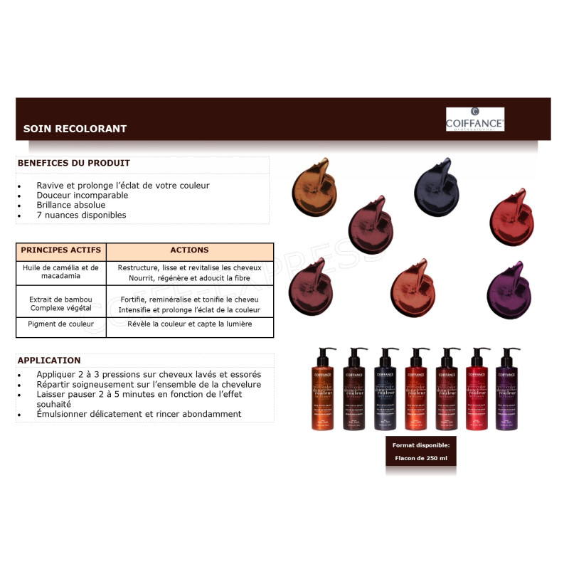 Coiffance Soin Recolorant Marron – 250 Ml – Neuf Sous Emballage D'origine – Fabriqué En France