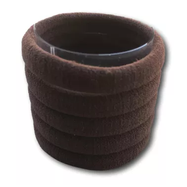 Elastique pour cheveux Natulastics de chez sibel coloris marron chocolat