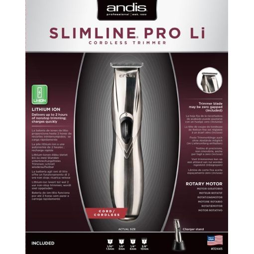  Tondeuse cheveux de finition T slim PRO LI T-BLADE D8 andis noire