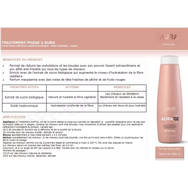 Fiche Aura de chez lakmé traitement actif phase2
