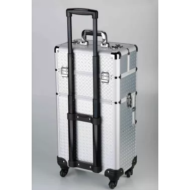 Valise pour coiffeur sur roulette 3 compartiments 