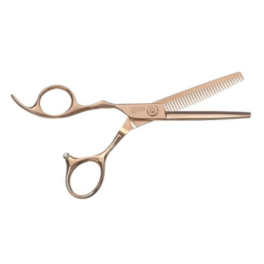 Ciseau sculpteur cheveux pour gauchers marque cisoria serie gold rose TAILLE 6
