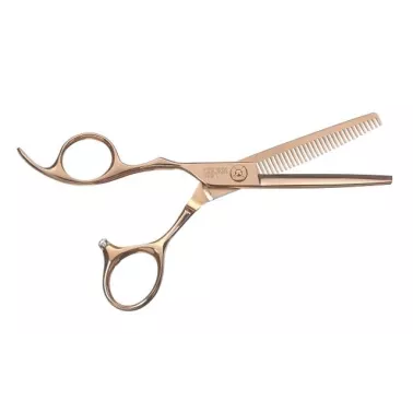 Ciseau sculpteur cheveux pour gauchers marque cisoria serie gold rose TAILLE 6