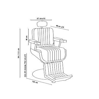 schéma fauteuil homme pour barber shop Jethro