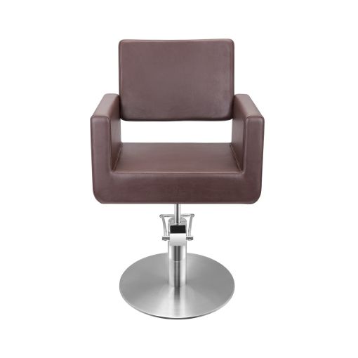 Fauteuil coiffage Felicitas Noir base étoile pour salon de coiffure, spécial coiffeur marque Sibel Furniture vue de dos croco no