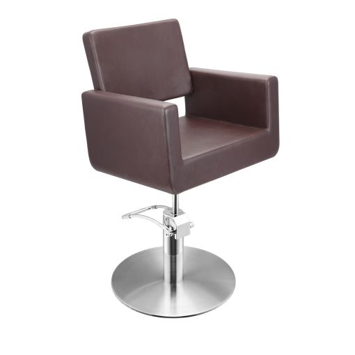 Fauteuil coiffage Felicitas Noir base étoile pour salon de coiffure, spécial coiffeur marque Sibel Furniture vue de dos croco no