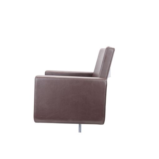 Fauteuil coiffage Felicitas Noir base étoile pour salon de coiffure, spécial coiffeur marque Sibel Furniture vue de dos croco no