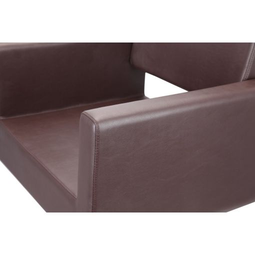Fauteuil coiffage Felicitas Noir base étoile pour salon de coiffure, spécial coiffeur marque Sibel Furniture vue de dos croco no