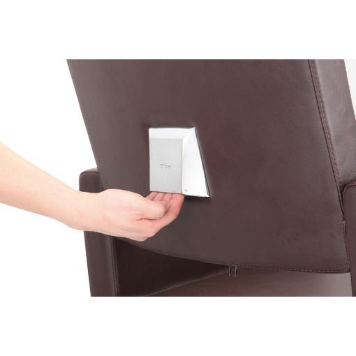 Fauteuil coiffage Felicitas Noir base étoile pour salon de coiffure, spécial coiffeur marque Sibel Furniture vue de dos croco no
