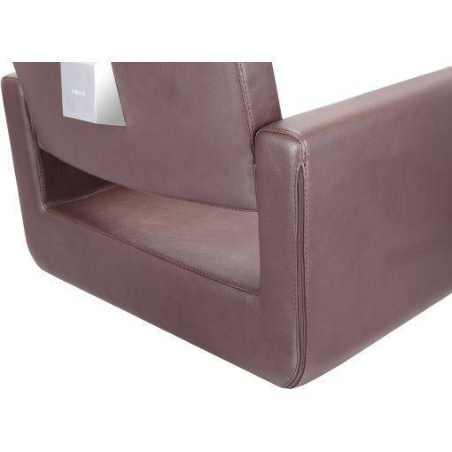 Fauteuil coiffage Felicitas Noir base étoile pour salon de coiffure, spécial coiffeur marque Sibel Furniture vue de dos croco no