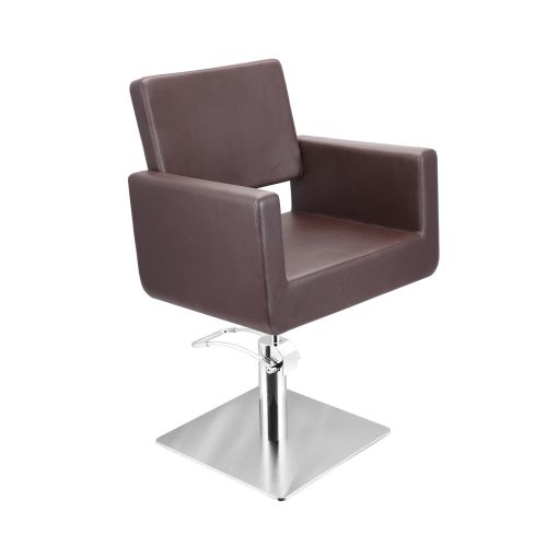 Fauteuil coiffage Felicitas Noir base étoile pour salon de coiffure, spécial coiffeur marque Sibel Furniture vue de dos croco no