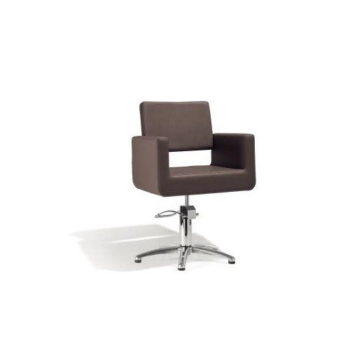 Fauteuil coiffage Felicitas Noir base étoile pour salon de coiffure, spécial coiffeur marque Sibel Furniture vue de dos croco no