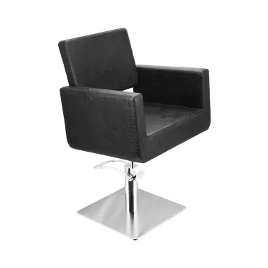 Fauteuil coiffage Felicitas croco Noir base carrée 