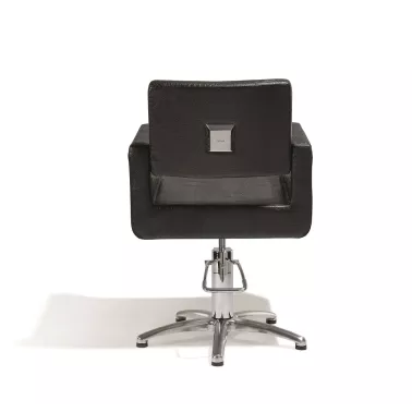 Fauteuil coiffage Felicitas croco Noir base étoile pour salon de coiffure, spécial coiffeur 