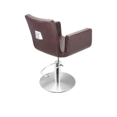 Fauteuil coiffeur Attractio  brun base round  Sibel Furniture