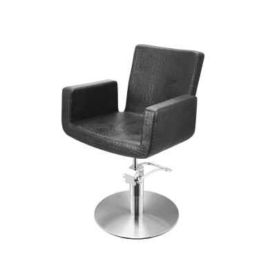  fauteuil de coiffure Attractio base ronde croco noir Sibel Furniture