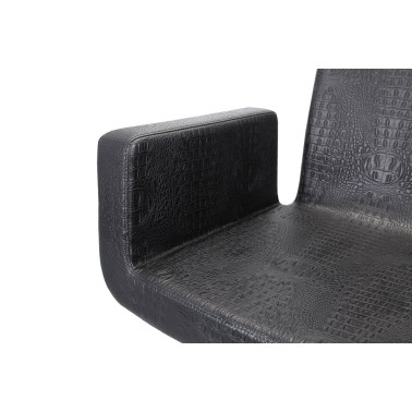 détail  fauteuil de coiffure Attractio Croco noir Sibel Furniture