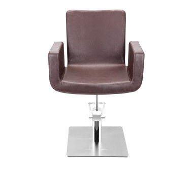 fauteuil de coiffure Attractio brun base carrée Sibel Furniture