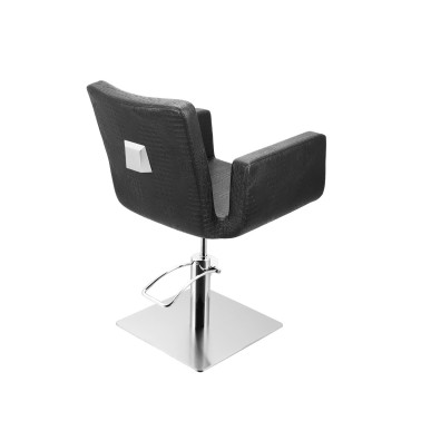  fauteuil de coiffure Attractio Croco noir base square Sibel Furniture