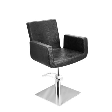 siège de coiffure Attractio Croco noir base carrée Sibel Furniture