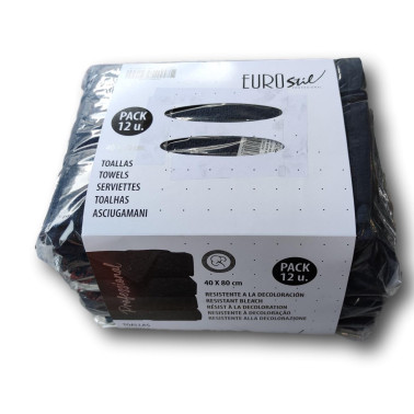 Serviette pour coiffeur noire Eurostyl