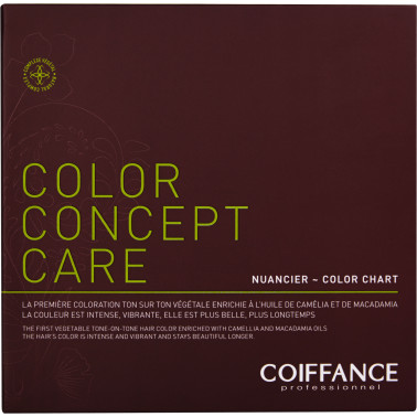 Nuancier coloration ton sur ton cheveux concept care 