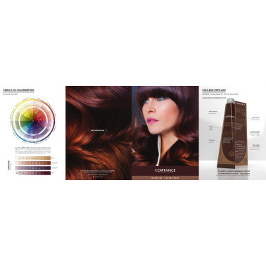 Nuancier pour coloration permanente cheveux professionnelle coiffeur Papillon Coiffance 