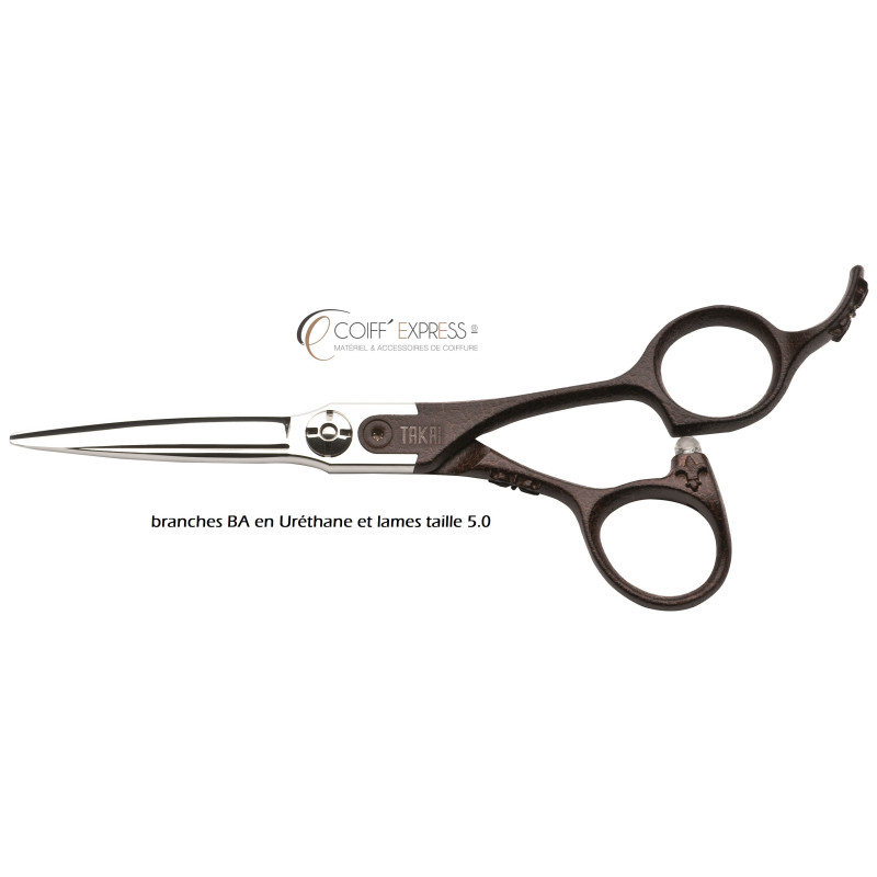 Ciseau takai coiffure professionnel de coupe ,  Karakuri marque Takai BA taille 5 en uréthane