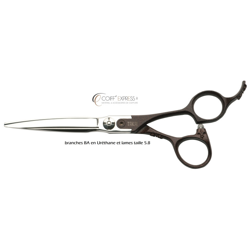 Ciseau takai coiffure professionnel de coupe ,  Karakuri marque Takai  BA taille 5.8 en uréthane