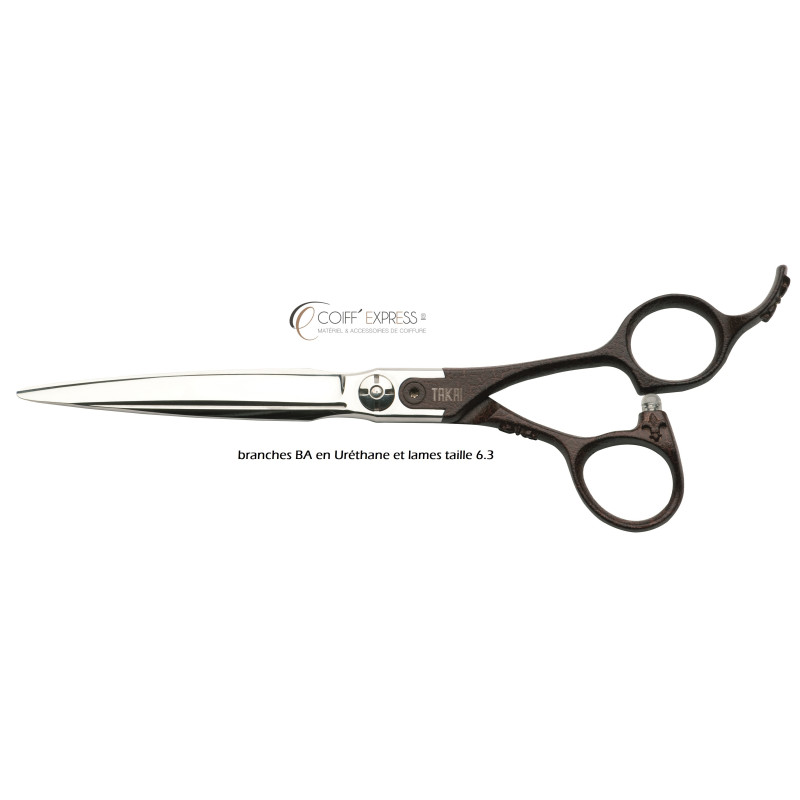 Ciseau takai coiffure professionnel de coupe ,  Karakuri marque Takai  BA taille 6.3 en uréthane