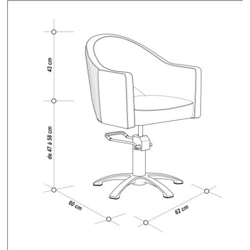 Fauteuil de coiffure Artemis Jacques Seban