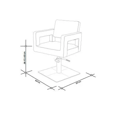 Schéma du fauteuil Brooklyn noir chic et élégant Jacques Seban