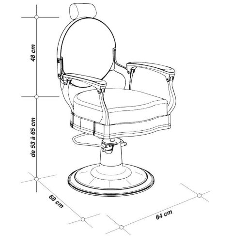 Fauteuil Vicomte marron Jacques Seban