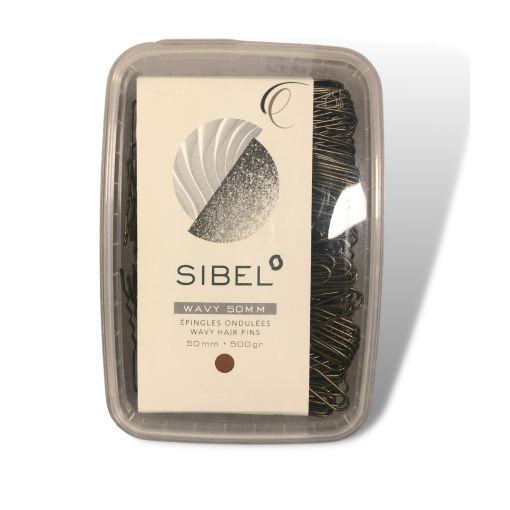 Epingles cheveux ondulées boite de 500 gr coloris marron taille 50 mm