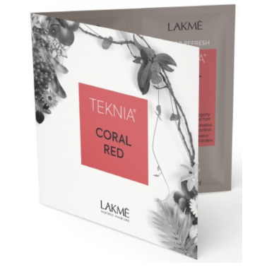 Echantillon shampoing et masque Coral Red Teknia de chez Lakmé