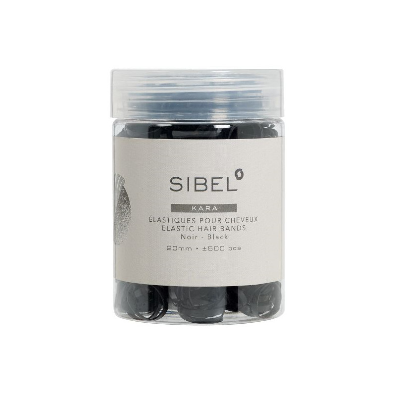 Elastiques cheveux silicone salon de coiffure coloris noir