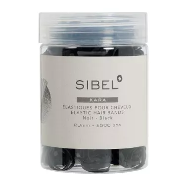 Elastiques cheveux silicone salon de coiffure coloris noir